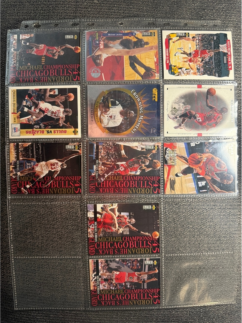 Michael Jordan Chicago Bulls Basketball Trading Cards Collection